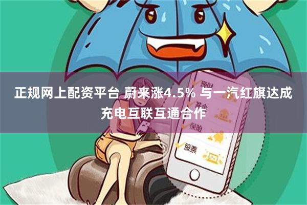 正规网上配资平台 蔚来涨4.5% 与一汽红旗达成充电互联互通合作