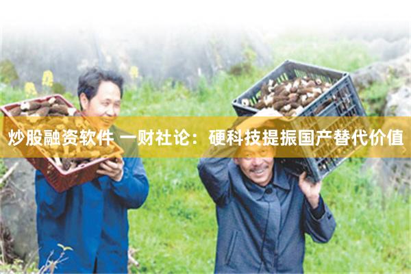 炒股融资软件 一财社论：硬科技提振国产替代价值